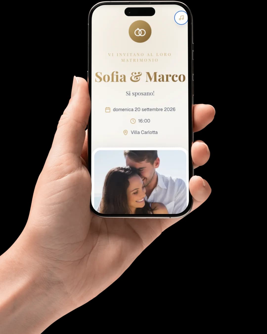 Invito digitale — schermata principale